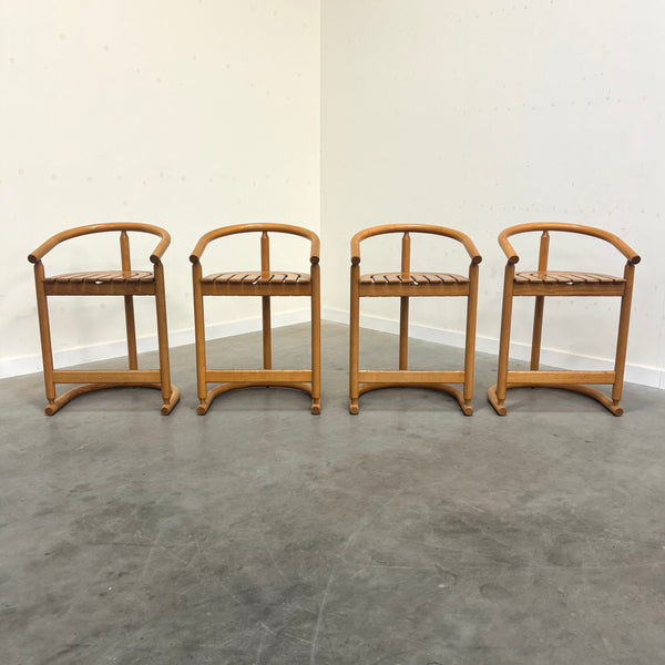 Set of four Allmilmö bar stools, 1980s