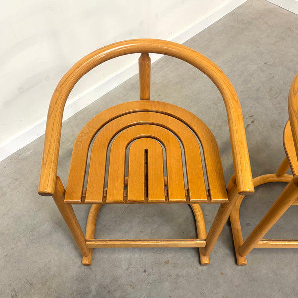 Set of four Allmilmö bar stools, 1980s
