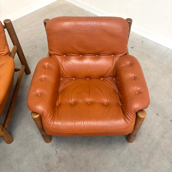 Vintage Brutalist, Brazilian style lounge chairs, 1960s