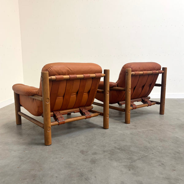 Vintage Brutalist, Brazilian style lounge chairs, 1960s
