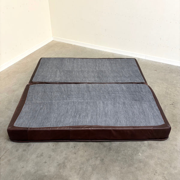 Vintage leather sofa / daybed, 1970s