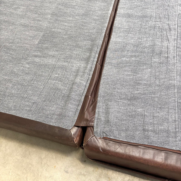 Vintage leather sofa / daybed, 1970s