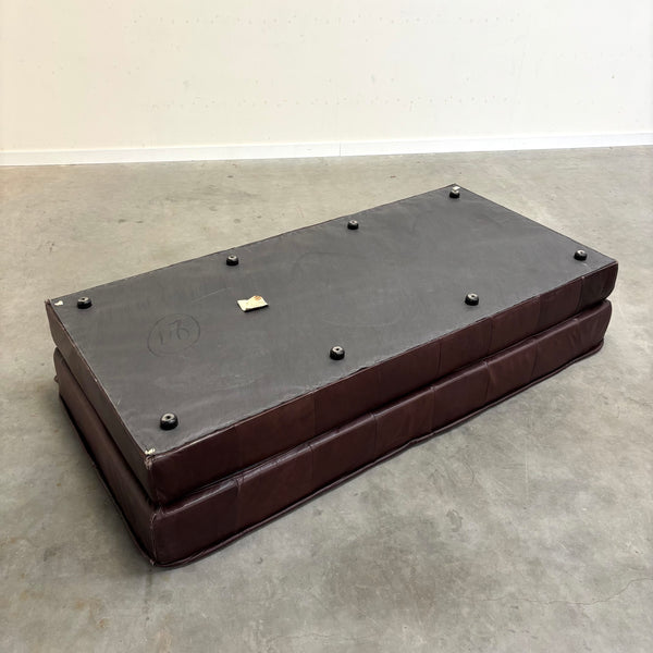 Vintage leather sofa / daybed, 1970s