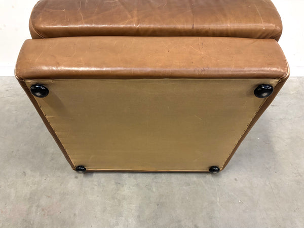 Leather modular lounge sofa, 1970s