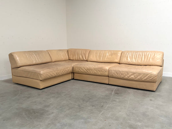 De Sede DS76 lounge sofa / daybed in beige leather, 1970s