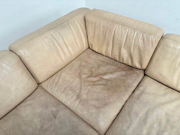 De Sede DS76 lounge sofa / daybed in beige leather, 1970s