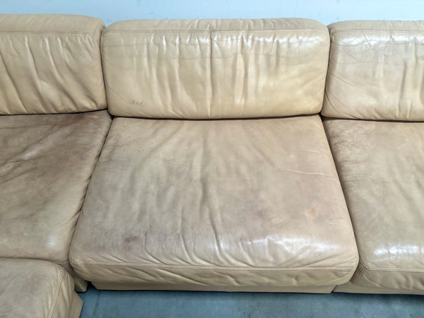 De Sede DS76 lounge sofa / daybed in beige leather, 1970s