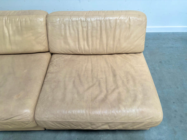 De Sede DS76 lounge sofa / daybed in beige leather, 1970s