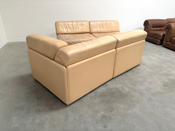 De Sede DS76 lounge sofa / daybed in beige leather, 1970s