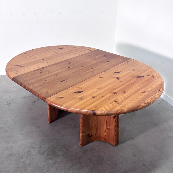 Glostrup solid pine, round / oval dining table, 1970s
