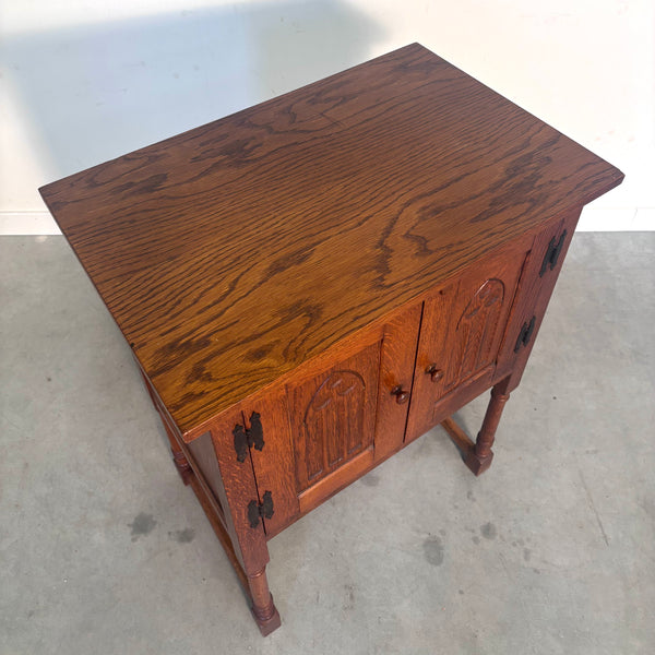 Vintage oak hall cabinet, 1960s