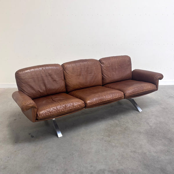 Cognac leather De Sede DS31 sofa, 1970s