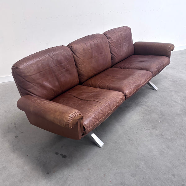 Cognac leather De Sede DS31 sofa, 1970s