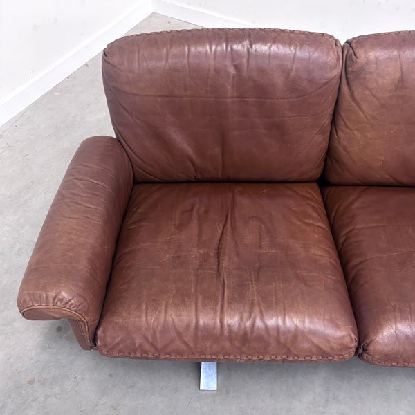 Cognac leather De Sede DS31 sofa, 1970s