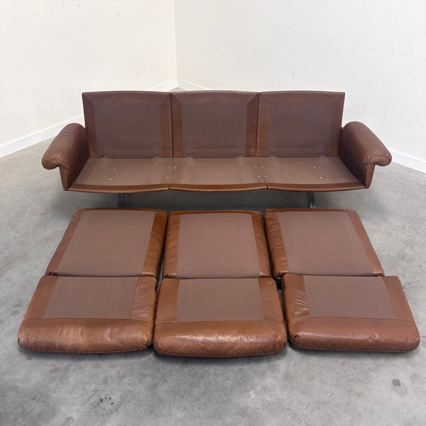 Cognac leather De Sede DS31 sofa, 1970s