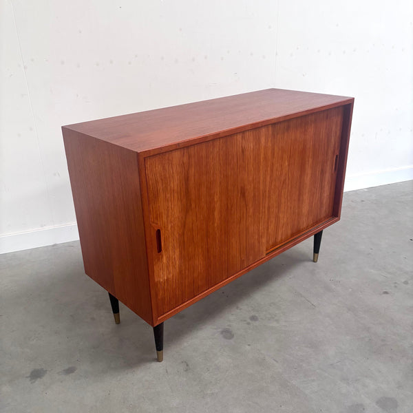 Small teak Danish sideboard by Sven Ellekaer, 1960s