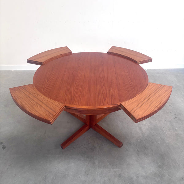 Flip Flap teak dining table by Dyrlund, 1960s