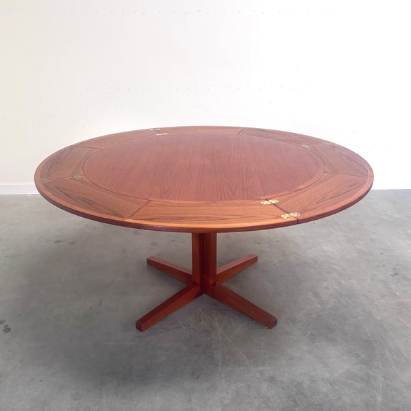 Flip Flap teak dining table by Dyrlund, 1960s