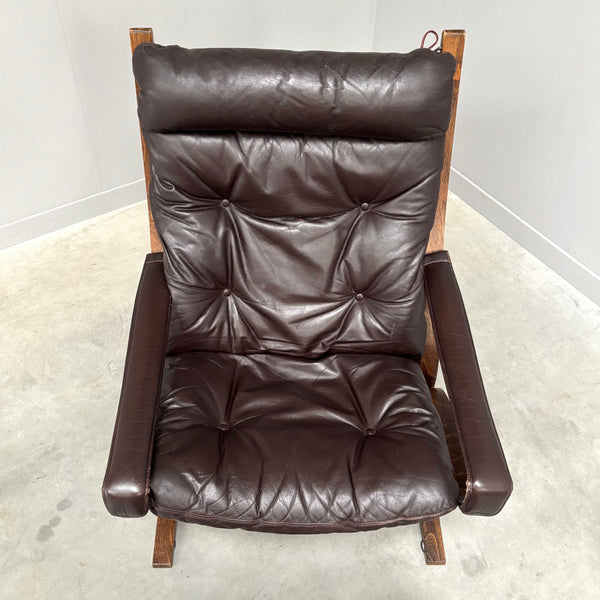 Siësta lounge chair with hocker by Ingmar Relling, 1960s