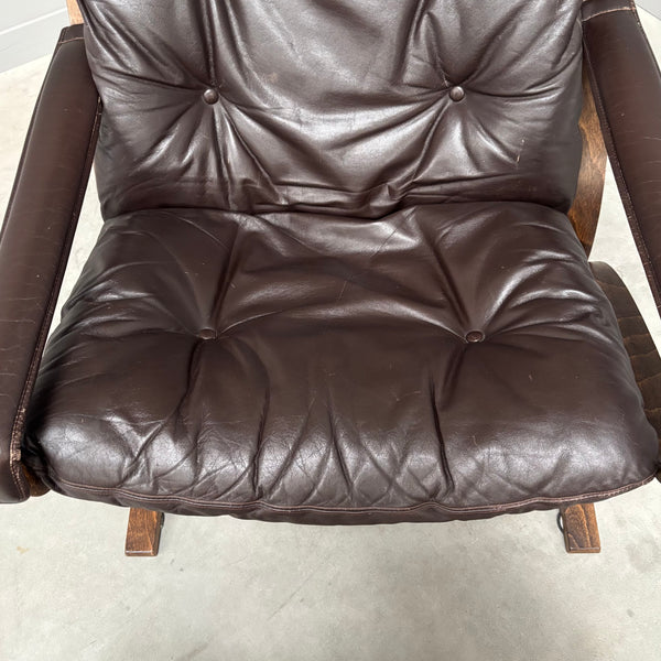 Siësta lounge chair with hocker by Ingmar Relling, 1960s