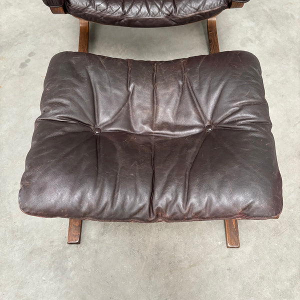Siësta lounge chair with hocker by Ingmar Relling, 1960s