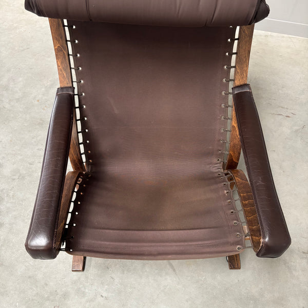 Siësta lounge chair with hocker by Ingmar Relling, 1960s