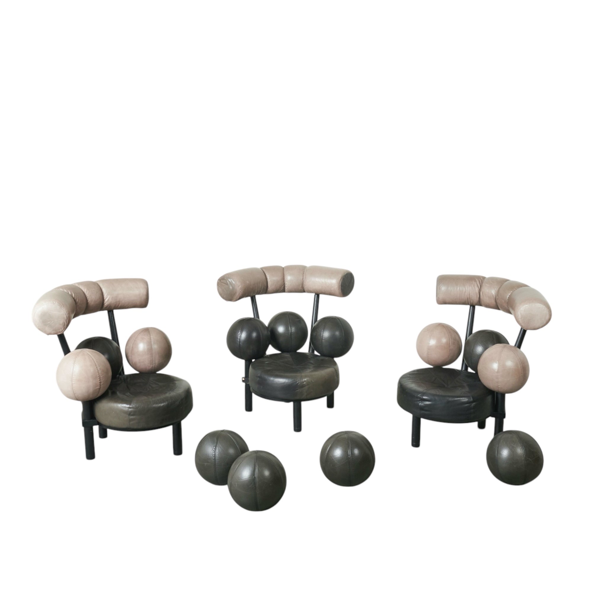 Set of 3 Globe chairs by Peter Opsvik for Stokke Møbler, 1980s