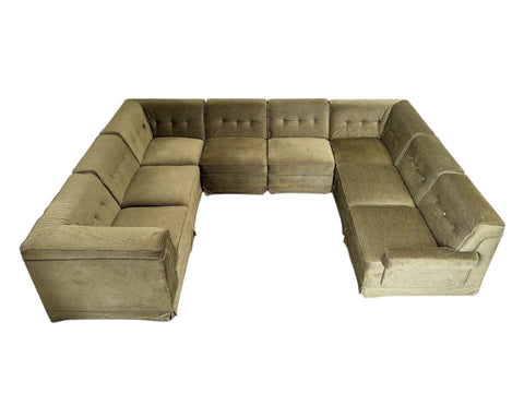 Large U shape modular sofa, 1970s