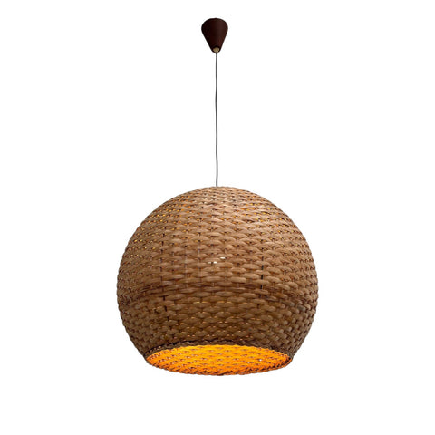 XL wicker pendant, 1960s