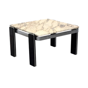 Vintage marble, chrome coffee table, 1970s