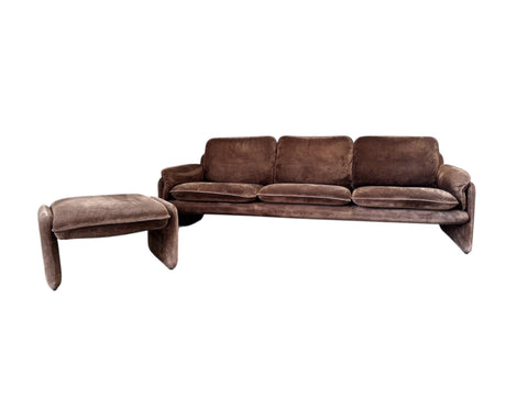 De Sede DS-61 sofa with hocker, 1970s