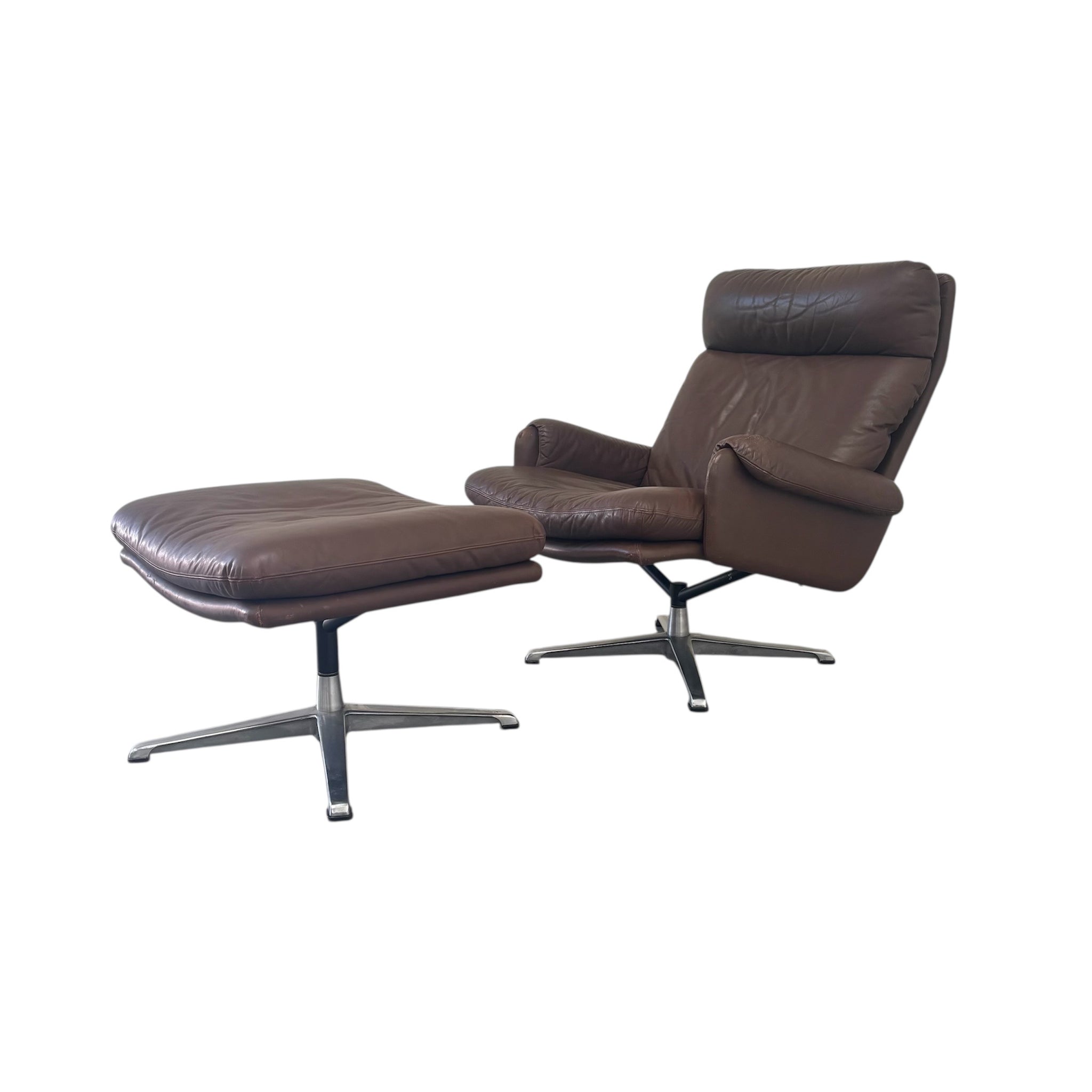 Lounge chair with hocker by Carl Straub, 1960s