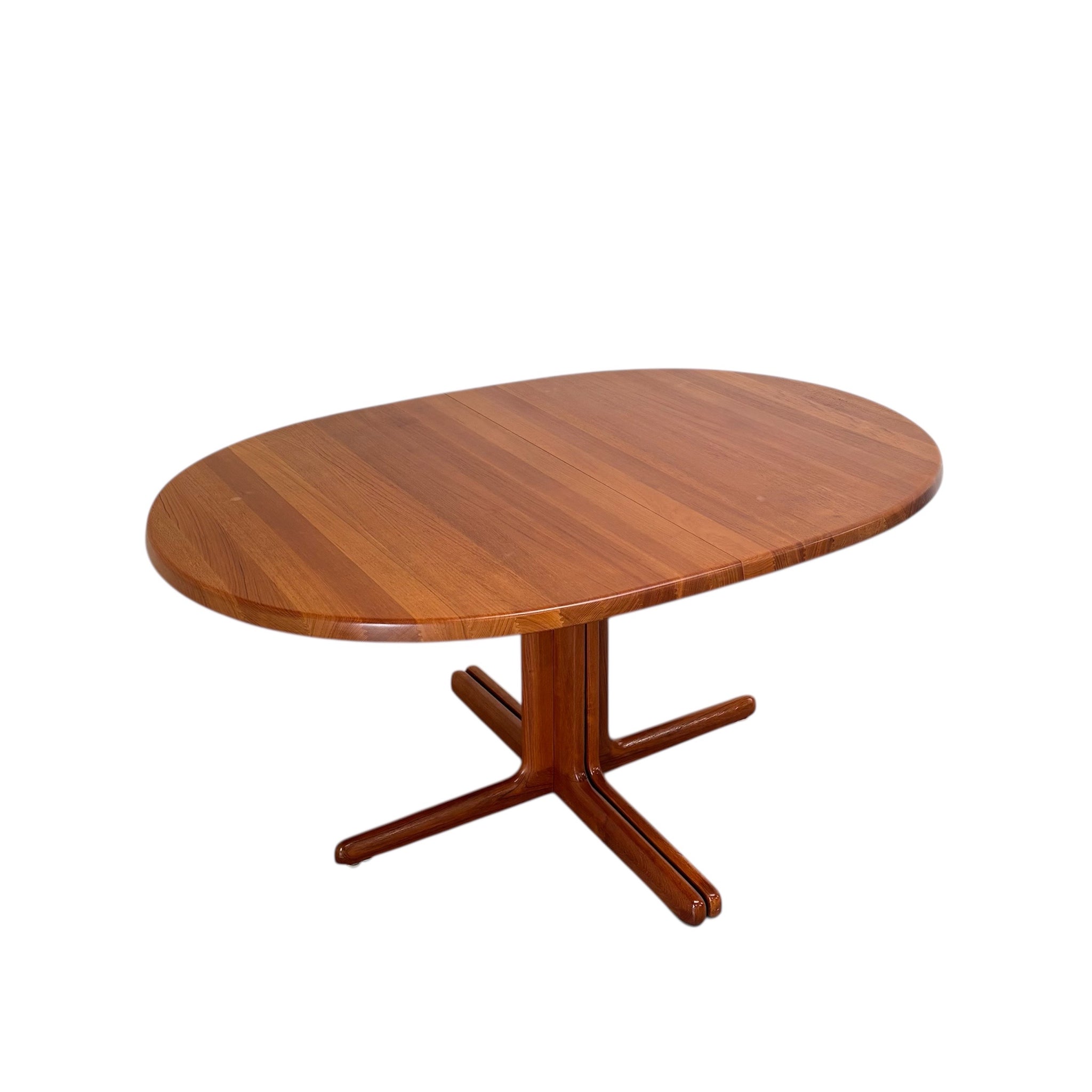 Oval Danish teak dining table, 1960s