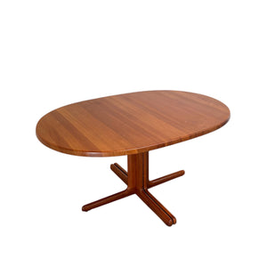 Oval Danish teak dining table, 1960s