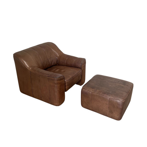 De Sede DS44 chair with hocker, 1970s