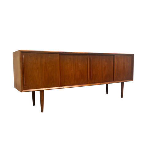 Danish curved sideboard by HP Hansen, 1960s