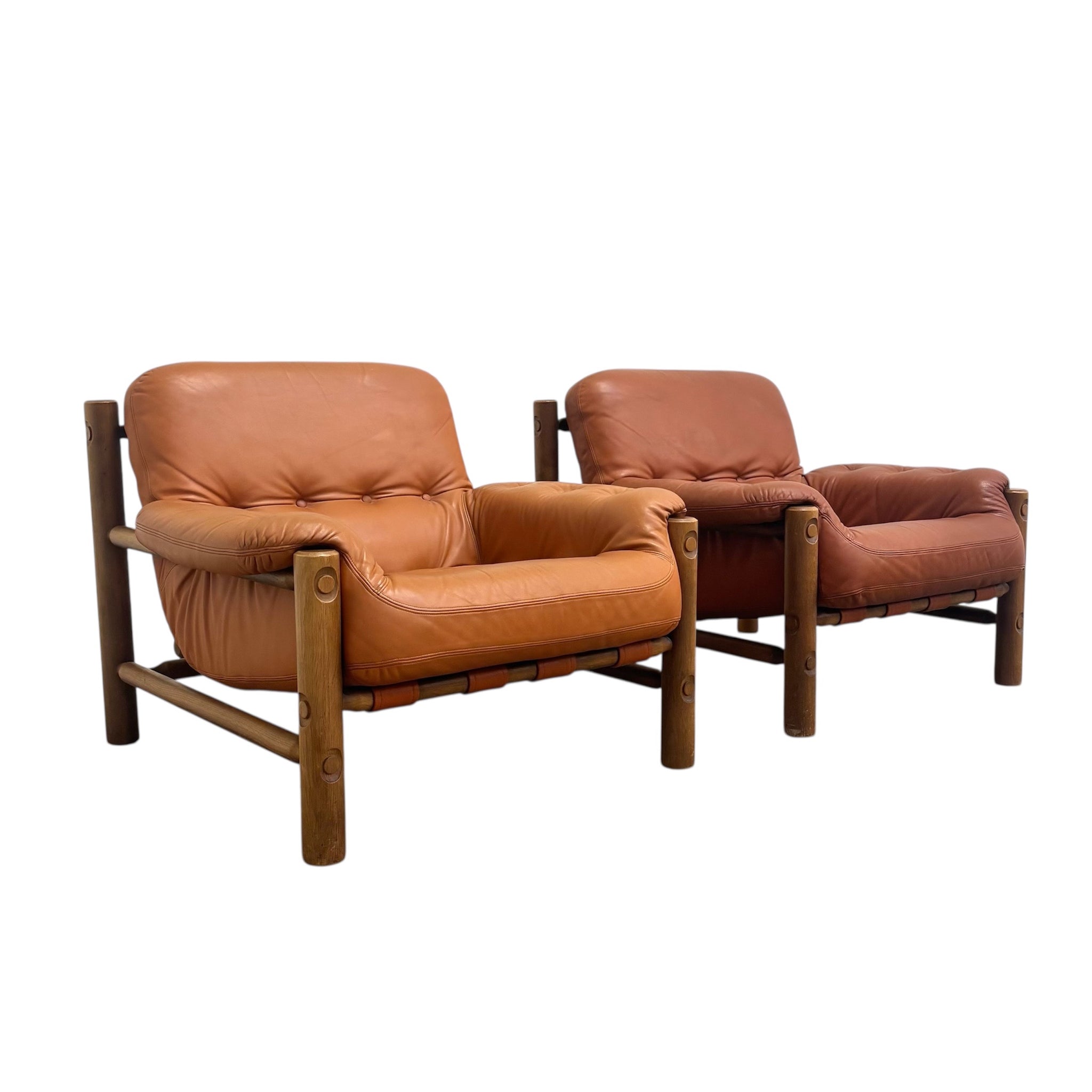 Vintage Brutalist, Brazilian style lounge chairs, 1960s