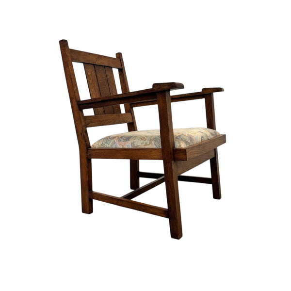 Hague School oak armchair, Dutch Art Deco ca. 1920s (2 of 2)