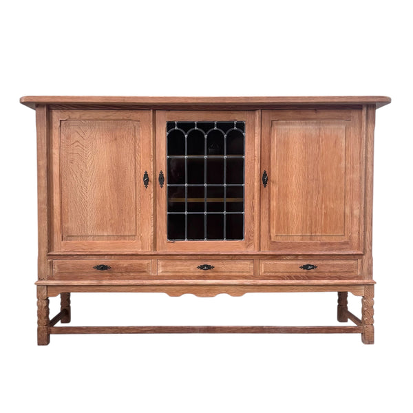 Solid oak sideboard by Henning Kjaernulf, Denmark 1960s