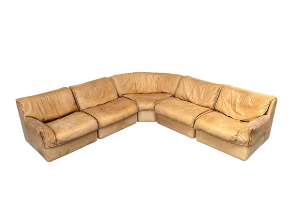 Modular leather lounge sofa by COR, 1970s