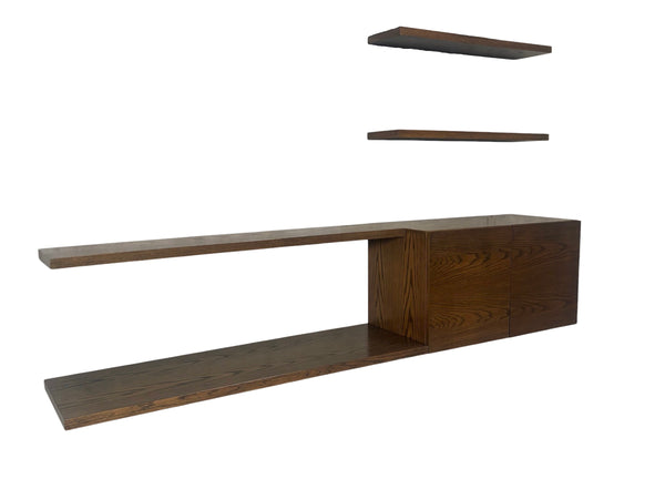 Wenge wood wall unit / sideboard 1960s