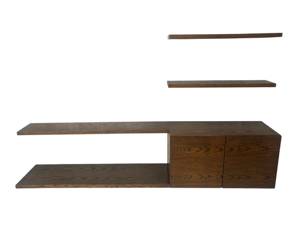 Wenge wood wall unit / sideboard 1960s