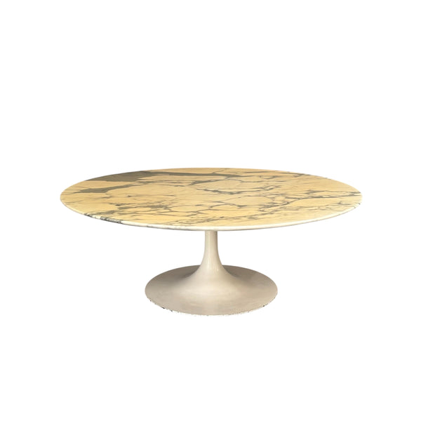 Large marble tulip coffee table, 1960s