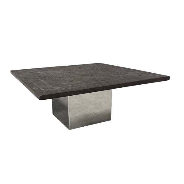 Stone and steel coffee table by Draenert, 1970s