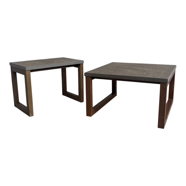 Set vintage stone side tables, 1970s
