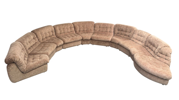 Vintage XXL round modular sofa, 1970s