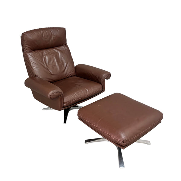 De Sede DS31 lounge chair with hocker, Switzerland 1970s