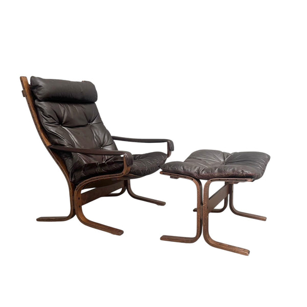 Siësta lounge chair with hocker by Ingmar Relling, 1960s