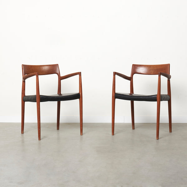 Niels Otto Møller dining chairs, model 57