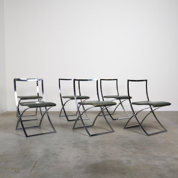 Set of 6 dining chairs by Marcello Cuneo, Italy 1970s